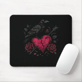 F Caw F Crow Anti Valentine's Day Dark Gothic Brok Mousepad (Mit Mouse)