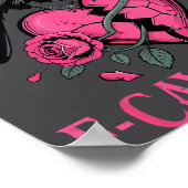 F Caw F Crow Anti Valentine's Day Dark Gothic Brok Poster (Ecke)