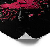 F Caw F Crow Anti Valentine's Day Dark Gothic Brok Poster (Ecke)