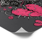 F Caw F Crow Anti Valentine's Day Dark Gothic Brok Poster (Ecke)