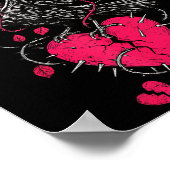 F Caw F Crow Anti Valentine's Day Dark Gothic Brok Poster (Ecke)