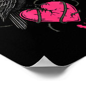 F Caw F Crow Anti Valentine's Day Dark Gothic Brok Poster (Ecke)