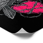 F Caw F Crow Anti Valentine's Day Dark Gothic Brok Poster (Ecke)