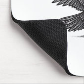 F-Caw-F Crow, Bird Cawing Grunge Cool Unique Mousepad (Ecke)