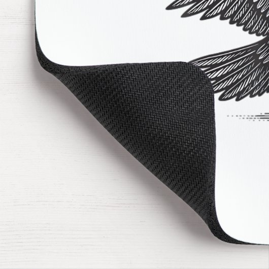 F-Caw-F Crow, Bird Cawing Grunge Cool Unique Mousepad (Ecke)