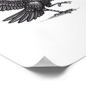 F-Caw-F Crow, Bird Cawing Grunge Cool Unique Poster (Ecke)