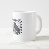 F-Caw-F Crow Bird Retro Classic Jumbo-Tasse (Vorderseite Rechts)