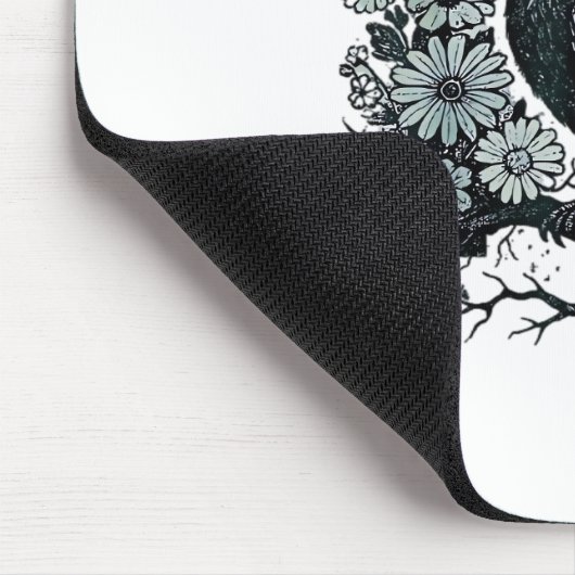 F-Caw-F Crow Bird Retro Classic Mousepad (Ecke)