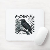 F-Caw-F Crow Bird Retro Classic Mousepad (Mit Mouse)