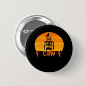 F-Caw-F Crow Classic Aesthetic Casual Button (Vorne & Hinten)