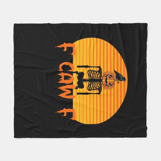 F-Caw-F Crow Classic Aesthetic Casual Fleecedecke (Vorderseite (Horizontal))