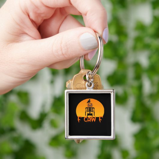 F-Caw-F Crow Classic Aesthetic Casual Schlüsselanhänger (Hand)