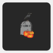 F-Caw-F Crow Classic Retro Cool Quadratischer Aufkleber (Vorderseite)