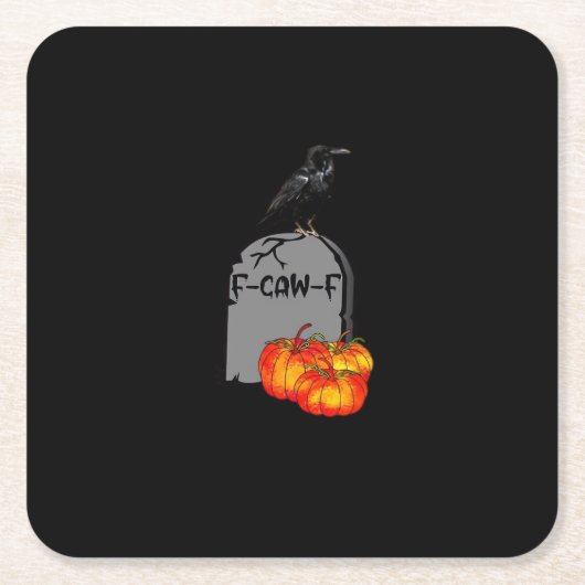 F-Caw-F Crow Classic Retro Cool Rechteckiger Pappuntersetzer (Vorderseite)