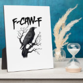 F Caw F Crow, F-Caw-F Funny Bird Saying Meme Fotoplatte (Seite)