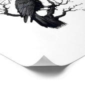 F Caw F Crow, F-Caw-F Funny Bird Saying Meme Poster (Ecke)