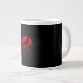 F-Caw-F Crow Funny Bird Red Moon Gothic Jumbo-Tasse (Vorderseite Rechts)