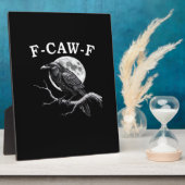 F-Caw-F Crow Funny Crow F-Caw-F Gear Creative Styl Fotoplatte (Seite)