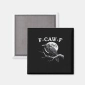 F-Caw-F Crow Funny Crow F-Caw-F Gear Creative Styl Magnet (Vorderseite/Rückseite)
