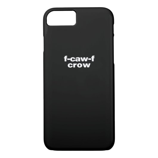 F-Caw-F Crow Funny Crow Retro Classic Case-Mate iPhone Hülle (Rückseite)