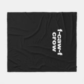 F-Caw-F Crow Funny Crow Retro Classic Fleecedecke (Vorderseite (Horizontal))