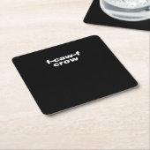 F-Caw-F Crow Funny Crow Retro Classic Rechteckiger Pappuntersetzer (angewinkelt)