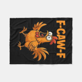 F-caw-f Crow Funny Fcawf Black Bird Chicken Meme G Fleecedecke (Vorderseite (Horizontal))