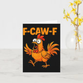 F-caw-f Crow Funny Fcawf Black Bird Chicken Meme G Karte (Gelbe Blume)