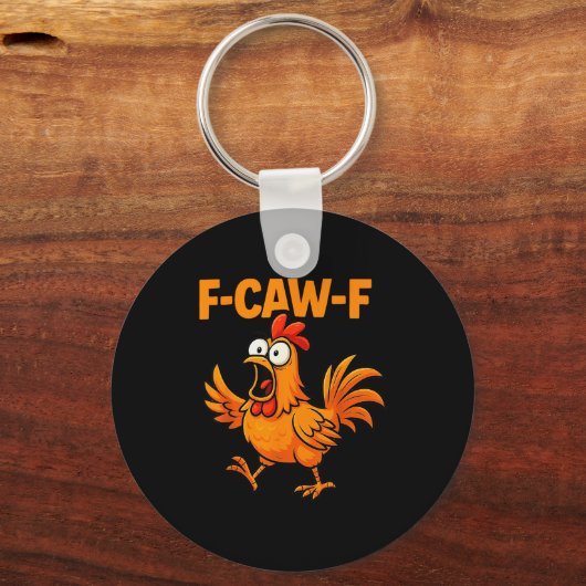 F-caw-f Crow Funny Fcawf Black Bird Chicken Meme G Schlüsselanhänger (Vorderseite)