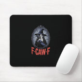 F-Caw-F Crow Funny Gothic Moon Bird Halloween Crea Mousepad (Mit Mouse)