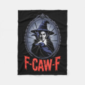 F-caw-f Crow Funny Gothic Moon Black Bird Hallowee Fleecedecke (Vorderseite)
