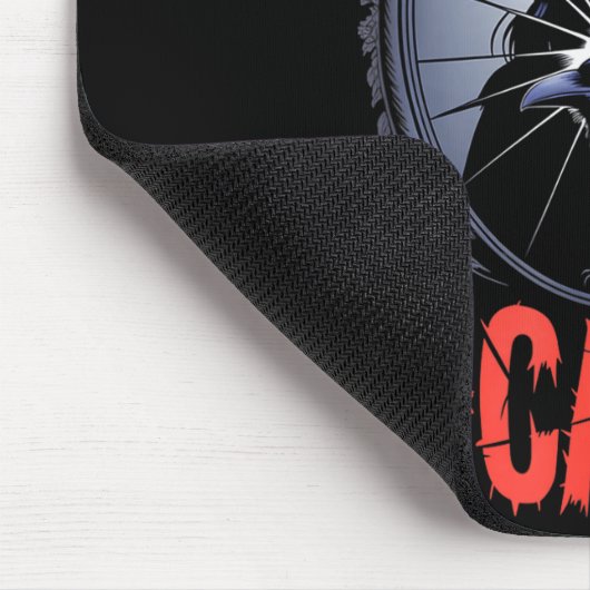 F-caw-f Crow Funny Gothic Moon Black Bird Hallowee Mousepad (Ecke)