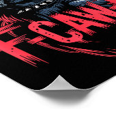 F-caw-f Crow Funny Gothic Moon Black Bird Hallowee Poster (Ecke)