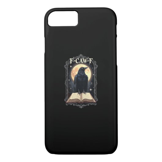 F-Caw-F Crow Funny Halloween Raven Moon Case-Mate iPhone Hülle (Rückseite)