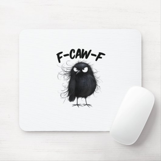 F-Caw-F Crow Funny Raven Bird Lovers Creative Styl Mousepad (Mit Mouse)