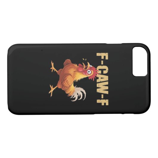 F-Caw-F Crow Gothic Funny Humor Case-Mate iPhone Hülle (Rückseite (Horizontal))