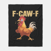 F-Caw-F Crow Gothic Funny Humor Fleecedecke (Vorderseite)
