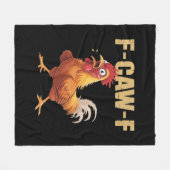 F-Caw-F Crow Gothic Funny Humor Fleecedecke (Vorderseite (Horizontal))