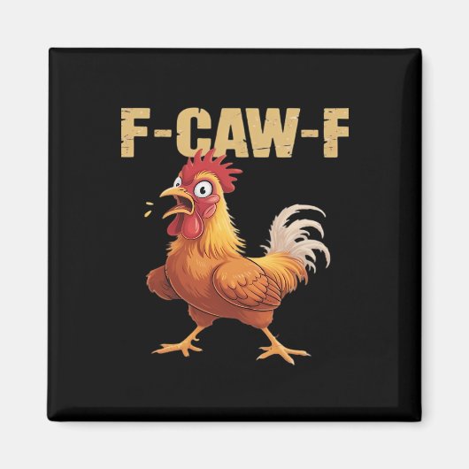 F-Caw-F Crow Gothic Funny Humor Magnet (Vorne)