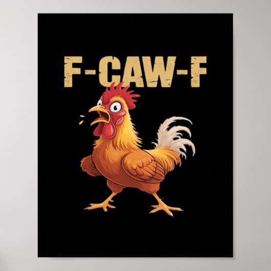 F-Caw-F Crow Gothic Funny Humor Poster (Vorne)