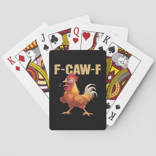 F-Caw-F Crow Gothic Funny Humor Spielkarten (Rückseite)