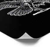 F-Caw-F Crow Gothic Humor Funny Poster (Ecke)