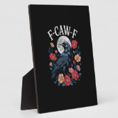 F-Caw-F Crow Gothic Raven Caw Caw For Halloween  Fotoplatte (Seite)
