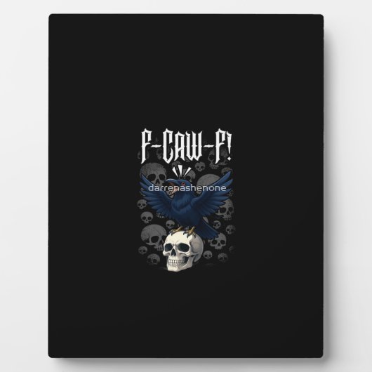 F-Caw-F Crow Graphic Creative Casual Fotoplatte (Vorderseite)