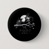F-Caw-F Crow Halloween Witch F-Caw-F Button (Vorderseite)