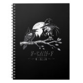 F-Caw-F Crow Halloween Witch F-Caw-F Notizblock (Vorderseite)