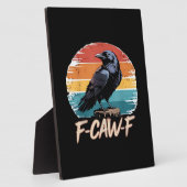 F-Caw-F Crow Humor Funny Gothic Retro Classic Fotoplatte (Seite)