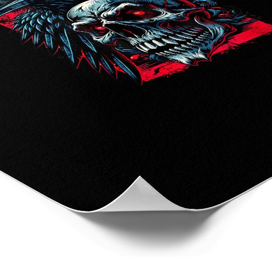 F-Caw-F Crow Humorous Graphic Poster (Ecke)