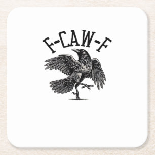 F Caw F Crow Kreative Freizeitkleidung Rechteckiger Pappuntersetzer
