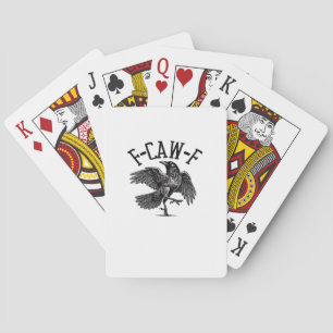 F Caw F Crow Kreative Freizeitkleidung Spielkarten